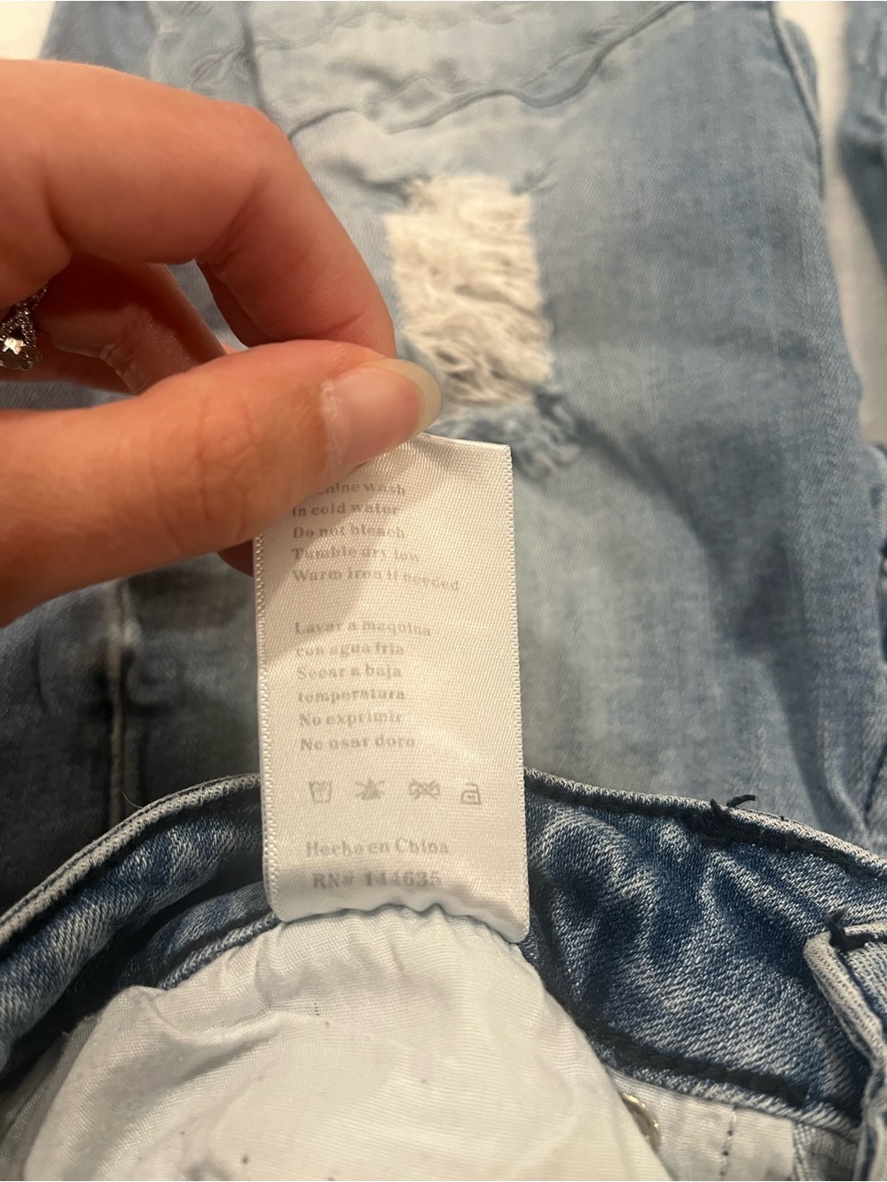 KanCan Distressed Moto Skinny Jeans - Size 27 / 7 - Picture 9 of 9